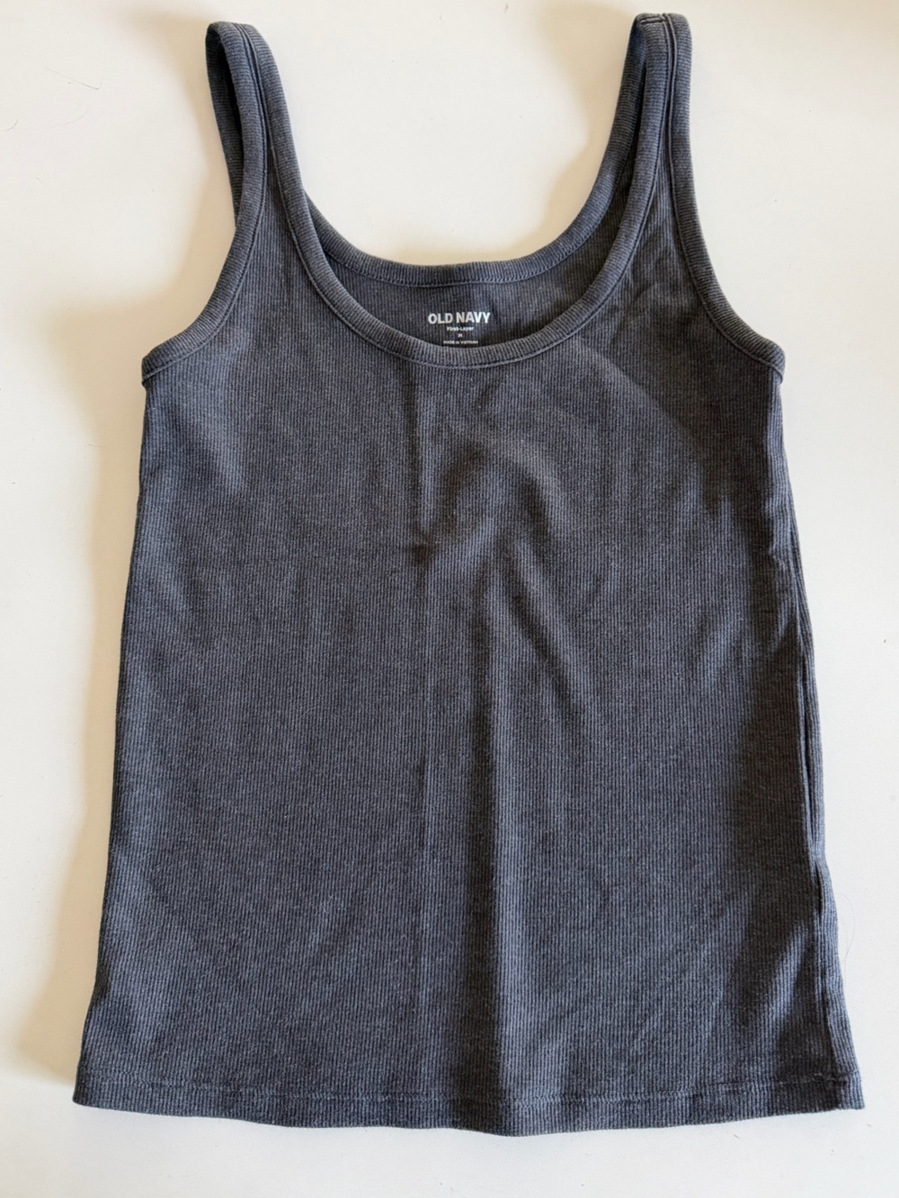 Old Navy Dark Charcoal Ribbed Tank Top